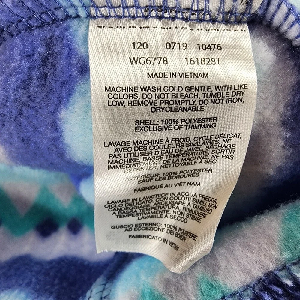 Columbia‎ Kids Fleece Jacket Youth Large 14/16 Blue ZigZig Full Zip Nice!